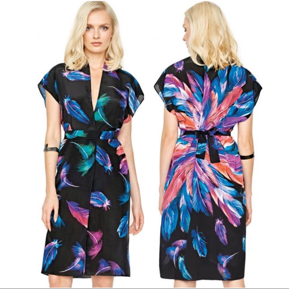 Gottex Reverie Silk Kimono Cover Up w/Belt Size: L